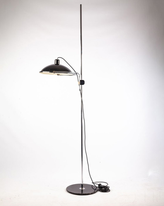 Image 1 of Italiaanse vloerlamp van Chroom en Metaal, jaren 70