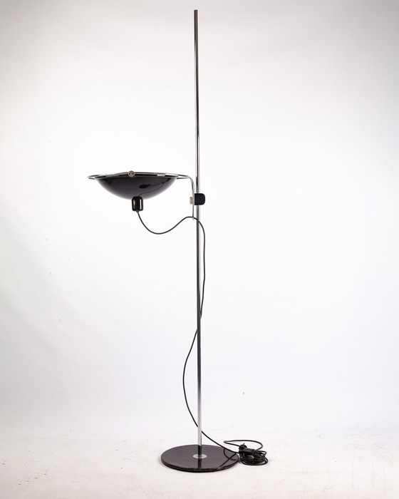 Image 1 of Italiaanse vloerlamp van Chroom en Metaal, jaren 70