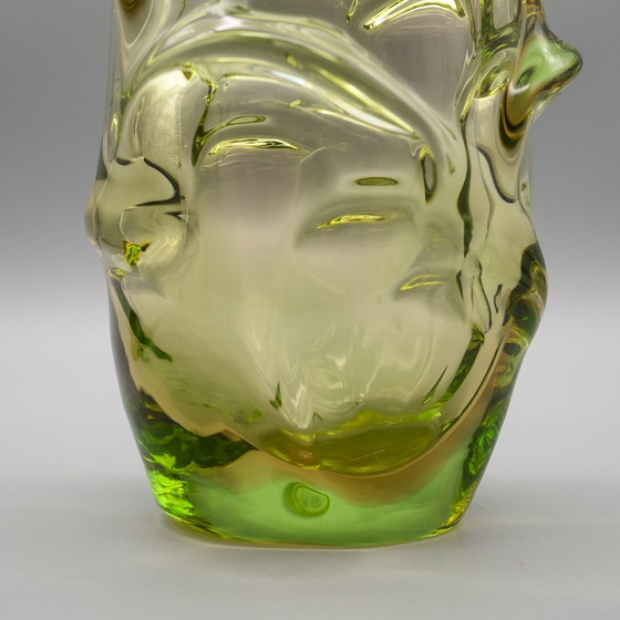 Image 1 of Jan Kotik Beránek Glasfabriek Kunstglas Iconisch Ontwerp Vintage Vaas Propeller Mcm