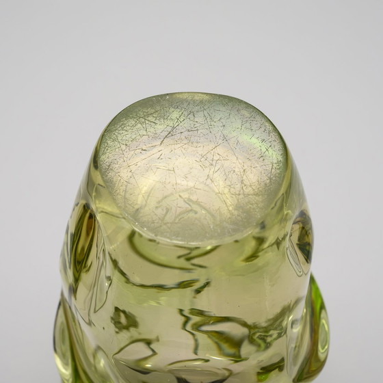 Image 1 of Jan Kotik Beránek Glasfabriek Kunstglas Iconisch Ontwerp Vintage Vaas Propeller Mcm