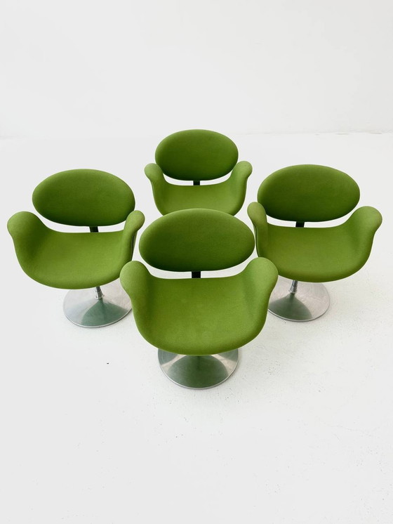 Image 1 of Set van 4 Little Tulip draaistoelen van Pierre Paulin voor Artifort, 1970