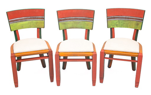 Set van 6 Art Deco Stoelen