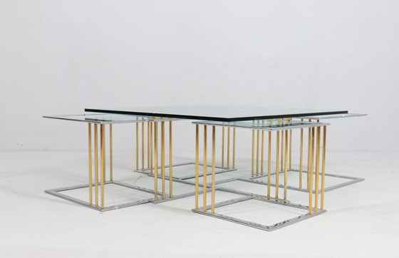 Image 1 of Salontafel/ Tafel met Vier Set Tafels van Rolf Benz, Hollywood Regency, jaren 1980