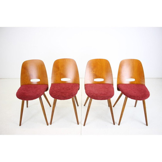 Image 1 of Set van 4 vintage eetkamerstoelen van Frantisek Jirak voor Tatra, Tsjecho-Slowakije 1960