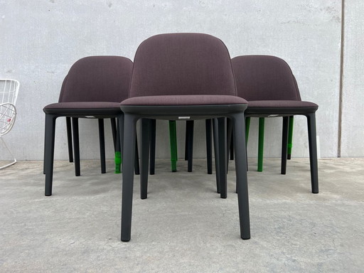 8X Vitra Softshell Side Chairs