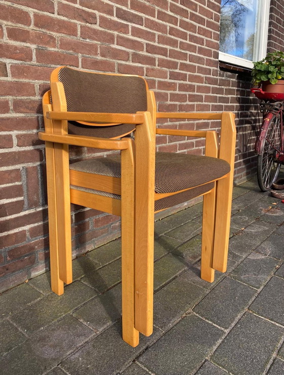 Image 1 of Scandinavische Houten Stapelbare Stoelen Jaren 60