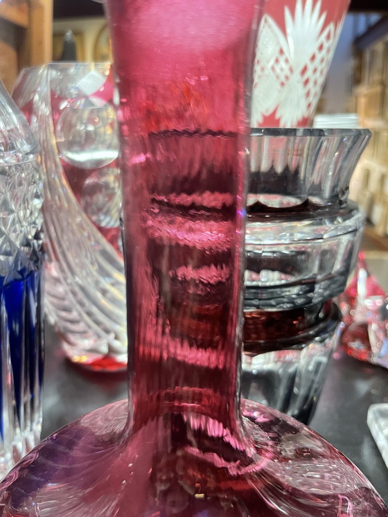 Image 1 of Glazen Karaf Vaas Murano Roze