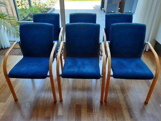 Image 1 of 6x Leolux Cimaronne eetkamer stoelen