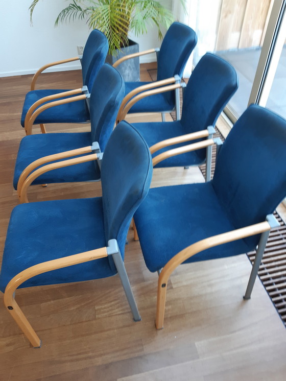 Image 1 of 6x Leolux Cimaronne eetkamer stoelen