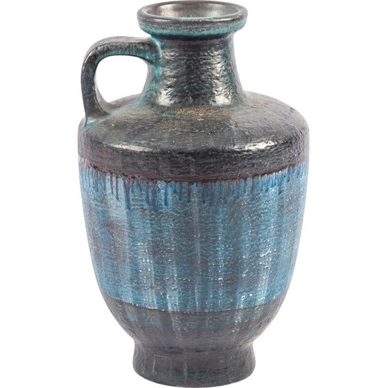 Image 1 of Vintage tafelvaas model 7192 blauw voor Karlsruher Majolika, 1960