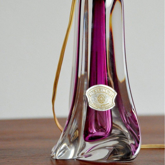 Image 1 of Mid century Val St-Lambert kristallen tafellamp, België 1960