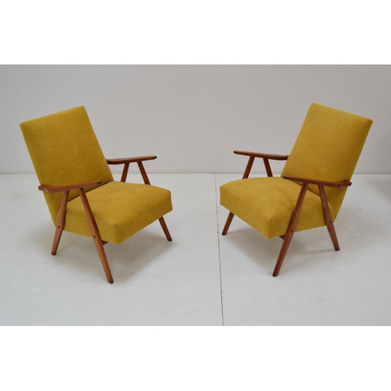 Image 1 of Paar vintage fauteuils van Jiri Jiroutek, Tsjecho-Slowakije 1960