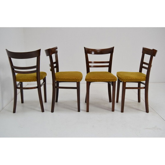 Image 1 of Set van 4 vintage Art Deco Eetkamerstoelen Door Fische 1930