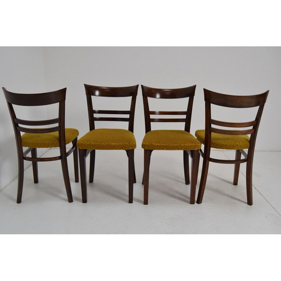 Image 1 of Set van 4 vintage Art Deco Eetkamerstoelen Door Fische 1930