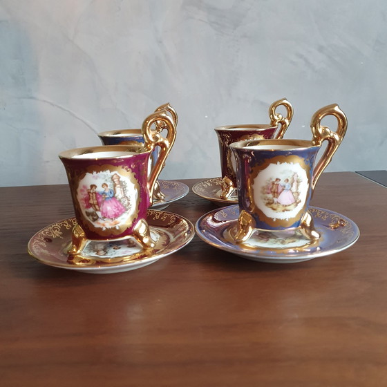 Image 1 of Vintage Jaren 70 Mokka/Koffieset Kop En Schotel Van Ohashi China 1932