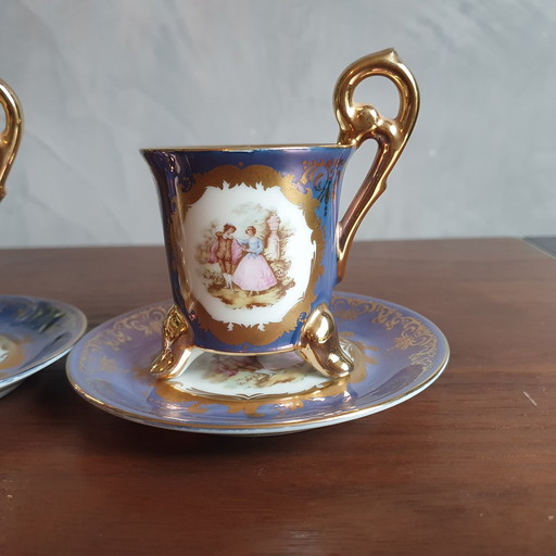 Vintage Jaren 70 Mokka/Koffieset Kop En Schotel Van Ohashi China 1932