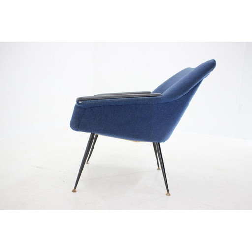 Vintage blauwe fauteuil, Italië 1960