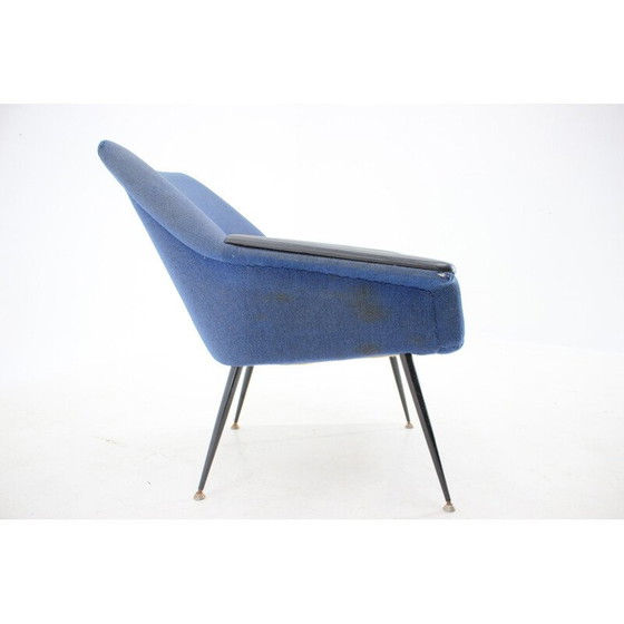 Image 1 of Vintage blauwe fauteuil, Italië 1960