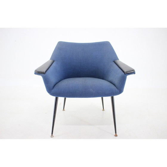 Image 1 of Vintage blauwe fauteuil, Italië 1960