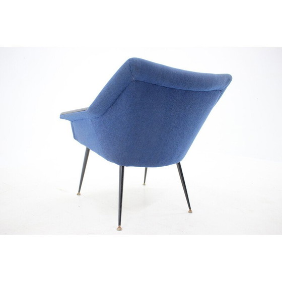 Image 1 of Vintage blauwe fauteuil, Italië 1960