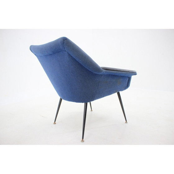 Image 1 of Vintage blauwe fauteuil, Italië 1960