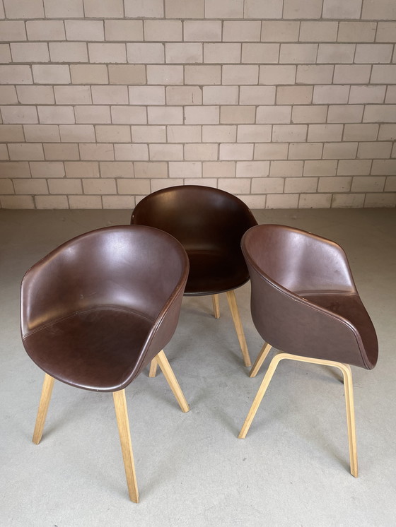Image 1 of 3X Hay About A Chair Aac23 Stoel Bruin Leder