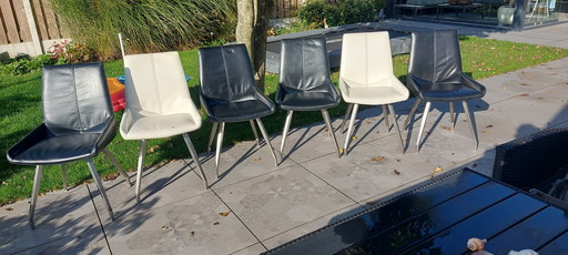 6X Henders En Hazel Lederen Stoelen