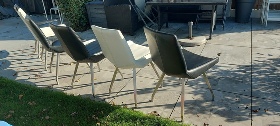 Image 1 of 6X Henders En Hazel Lederen Stoelen