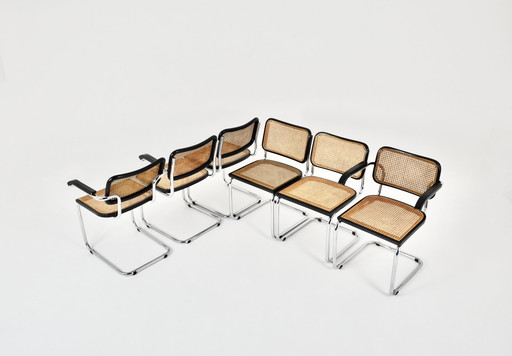 Eetkamerstoelen Stijl B32 van Marcel Breuer, Set van 6