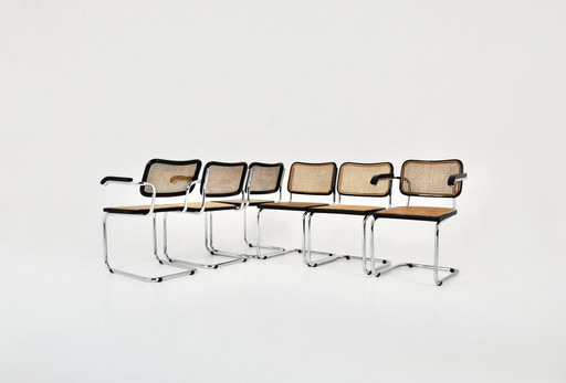 Eetkamerstoelen Stijl B32 van Marcel Breuer, Set van 6