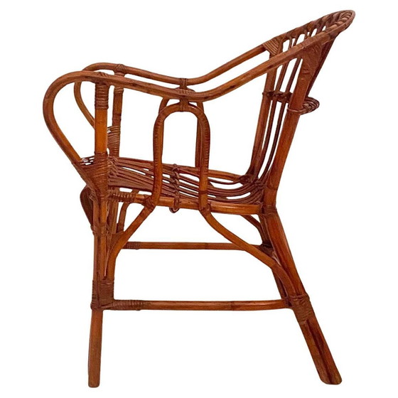 Image 1 of 1X Bamboe en rotan loungeset, Italië 1960