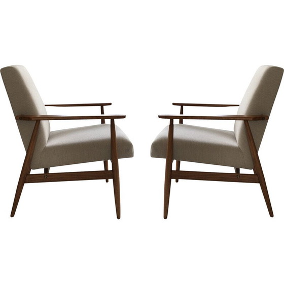 Image 1 of Paar mid century beige fauteuils van Henryk Lis, jaren 1960