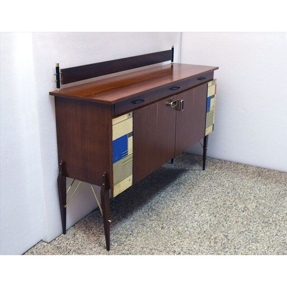 Image 1 of Vintage dressoir gedecoreerd door Società Compensati Curvati, 1950