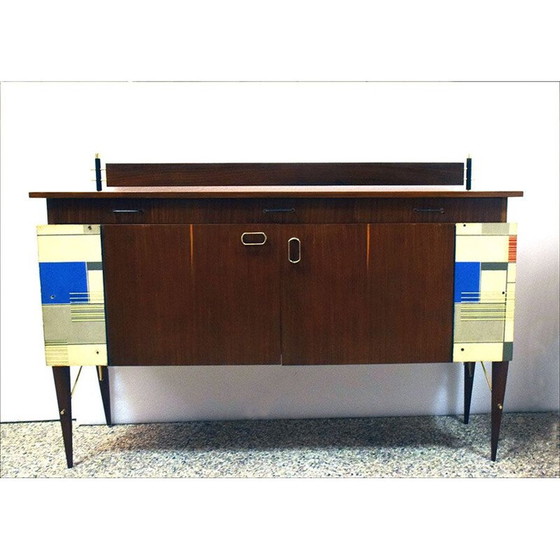 Image 1 of Vintage dressoir gedecoreerd door Società Compensati Curvati, 1950