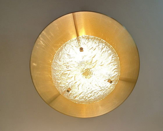 Image 1 of Grote Vintage Plafondlamp Met Glas