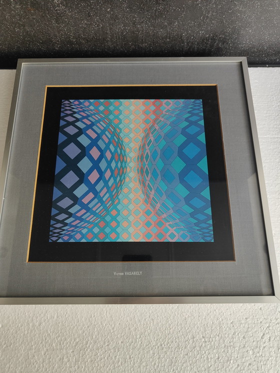 Image 1 of 3x Victor Vasarely originals - Originele heliogravure