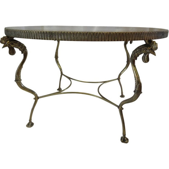 Image 1 of Vintage glazen en bronzen salontafel, 1960