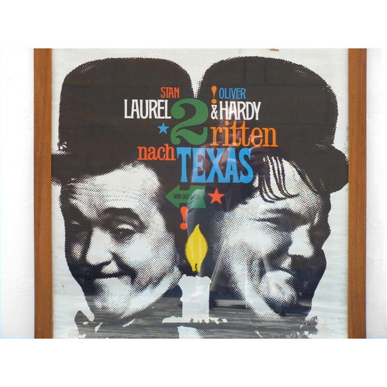 Image 1 of Vintage schilderij "Laurel and Oliver" met houten lijst van Gunther Kieser en Hans Michel, 1960