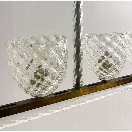 Image 1 of Vintage kroonluchter van Murano glas door Ercole Barovier, Italië 1930