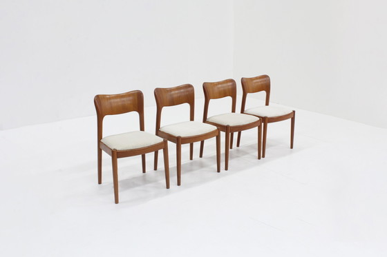 Image 1 of 4 X Koefoed Hornslet Vintage Deense Eetkamer Stoelen