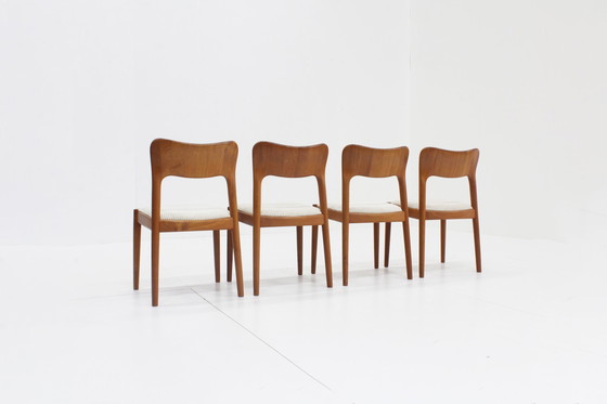 Image 1 of 4 X Koefoed Hornslet Vintage Deense Eetkamer Stoelen