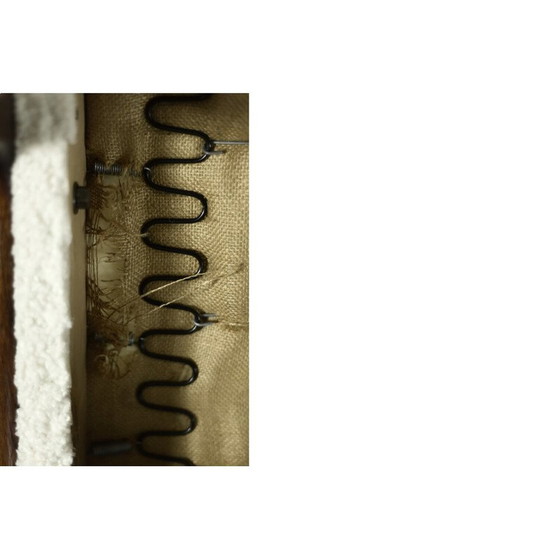 Image 1 of Vintage Domus fauteuil in wit teakhout van Inge Andersson voor Bröderna, Zweden 1960