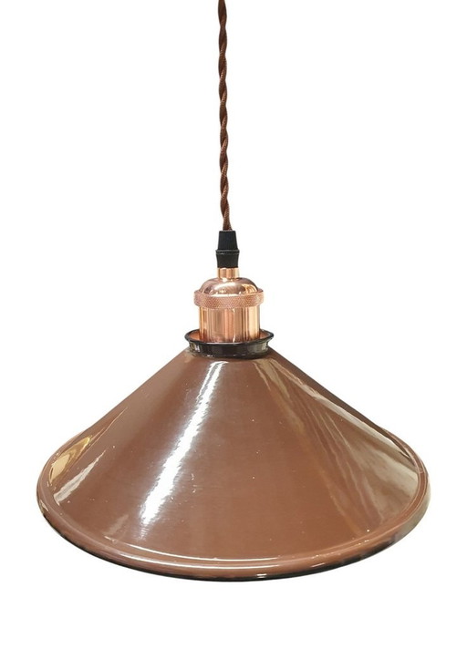 2070 Vintage Geemailleerd Hanglampje Lamp