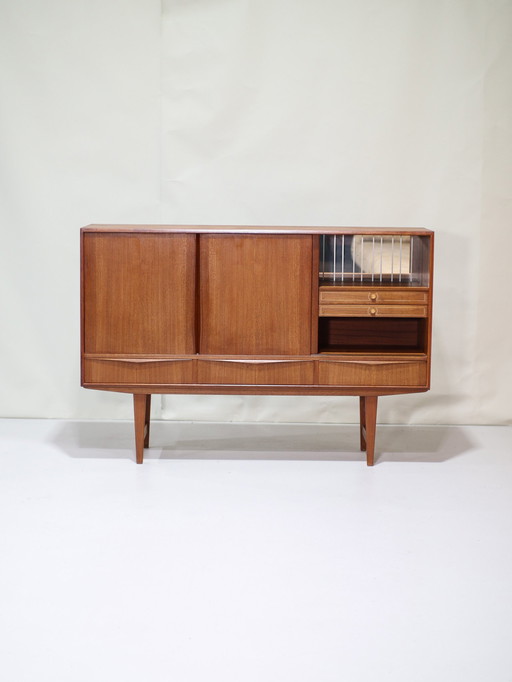 Sideboard E.W. Bach Met Bar Deens Teak Vintage