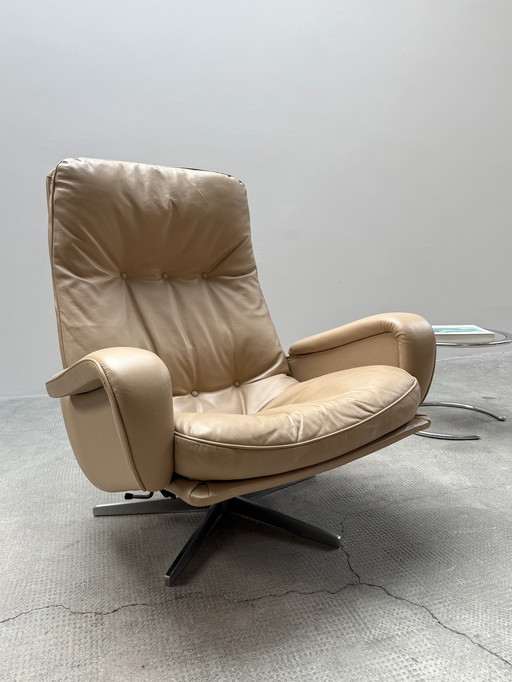 De Sede S 231 draaifauteuil leder crème "James Bond", Zwitserland 1960