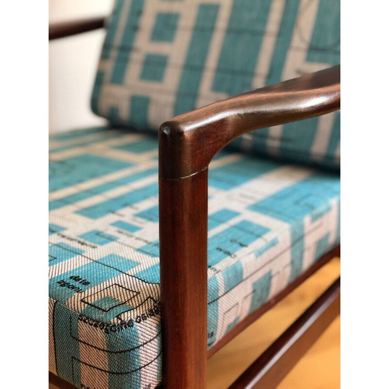 Image 1 of Paar vintage beukenhouten fauteuils van Zenon Bączyk, Polen 1960