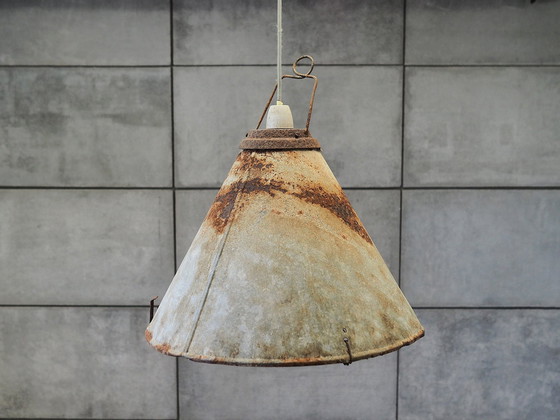 Image 1 of Metalen lamp, industriële stijl, 1950S