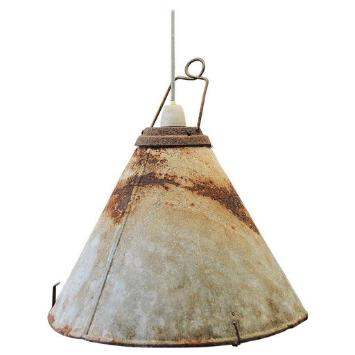 Metalen lamp, industriële stijl, 1950S