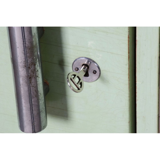 Image 1 of Vintage Bauhaus groen chromen kast voor Hynek Gottwald, Tsjecho-Slowakije 1930
