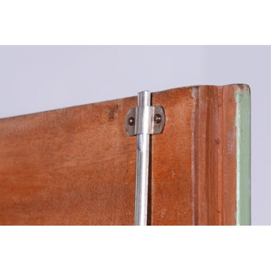Image 1 of Vintage Bauhaus groen chromen kast voor Hynek Gottwald, Tsjecho-Slowakije 1930